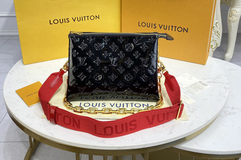 Louis Vuitton M57790 LV Coussin PM handbag in Black Monogram Vernis