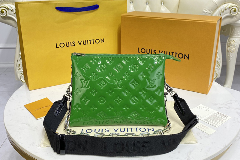 Louis Vuitton M57790 LV Coussin PM handbag in Green Monogram Vernis