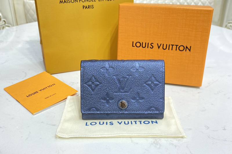 Louis Vuitton M58456 LV Business Card Holder in Navy Blue Monogram Empreinte leather
