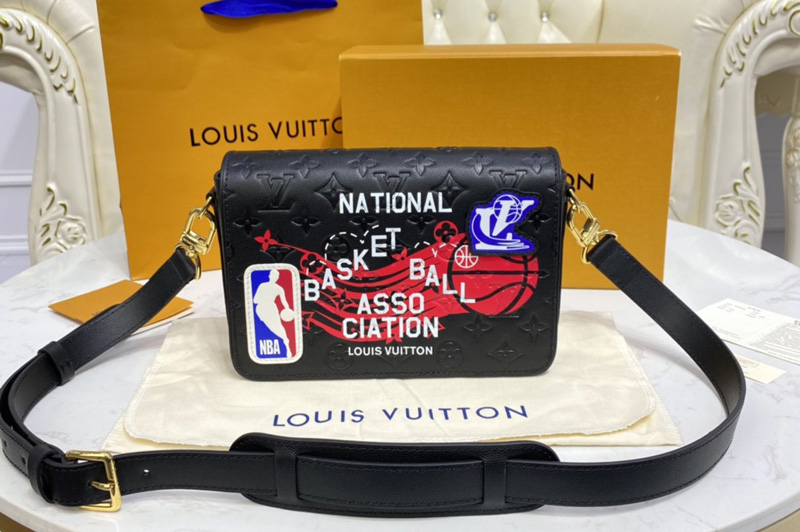 Louis Vuitton M58498 LV LVXNBA Studio Messenger bag in Black Cowhide leather