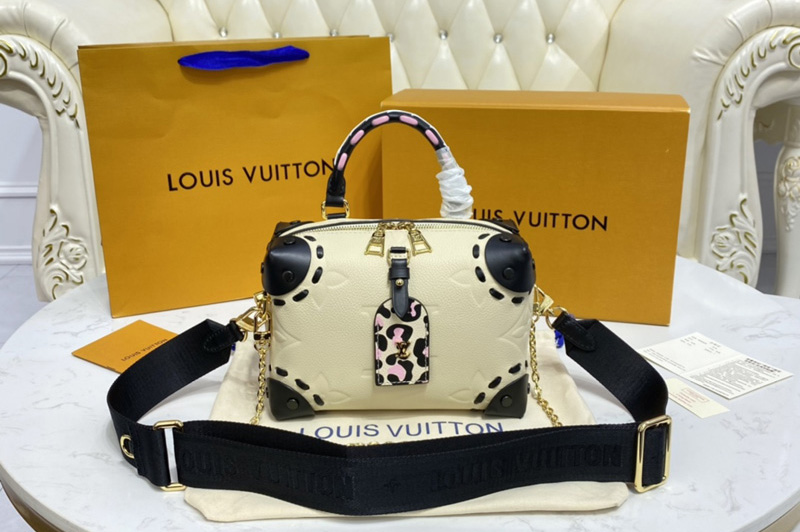 Louis Vuitton M58518 LV Petite Malle Souple Bag in Monogram Empreinte leather