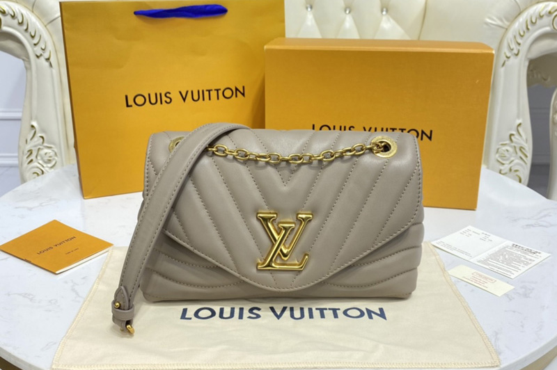 Louis Vuitton M58550 LV New Wave Chain Bag Handbag in Dark Taupe Smooth cowhide leather