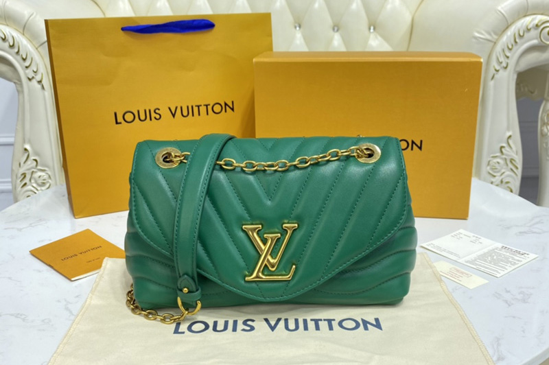 Louis Vuitton M58664 LV New Wave Chain Bag Handbag in Green Smooth cowhide leather