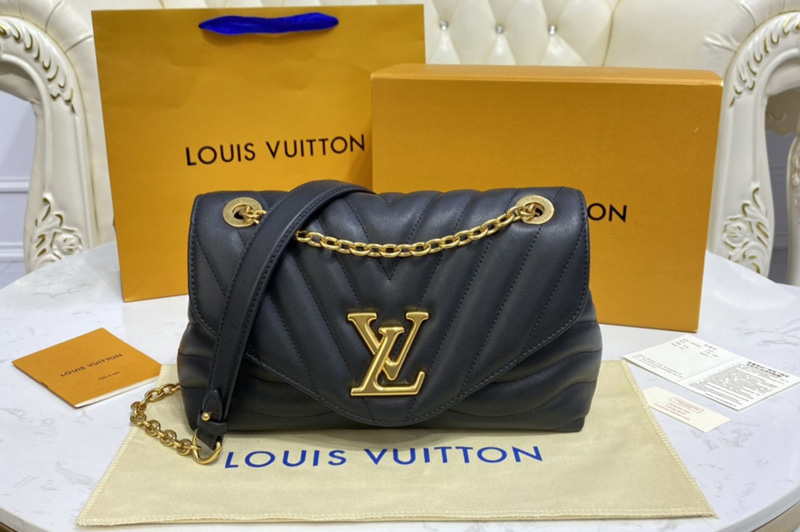Louis Vuitton M58552 LV New Wave Chain Bag Handbag in Black Smooth cowhide leather