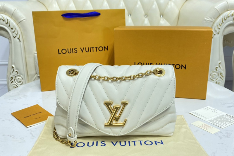 Louis Vuitton M58549 LV New Wave Chain Bag Handbag in White Smooth cowhide leather