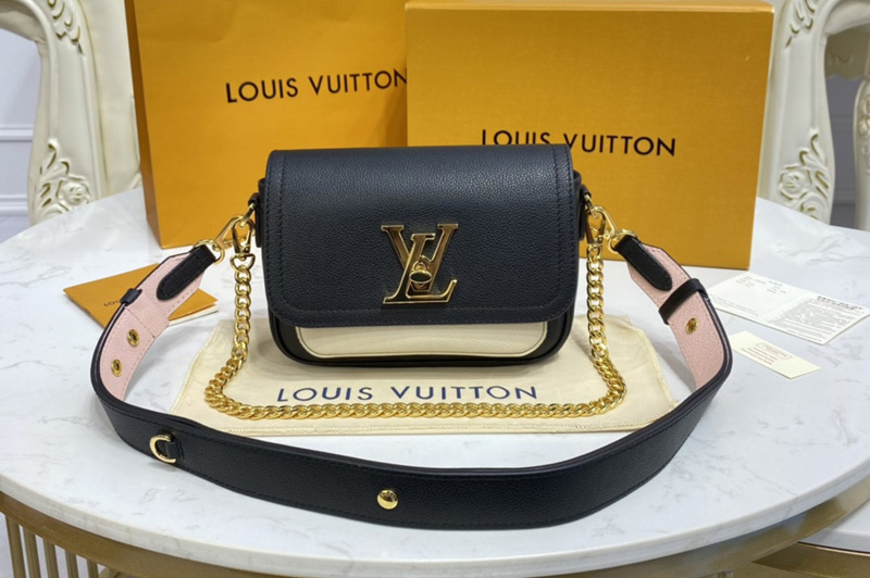 Louis Vuitton M58557 LV Lockme Tender cross-body bag in Black Grained calf leather