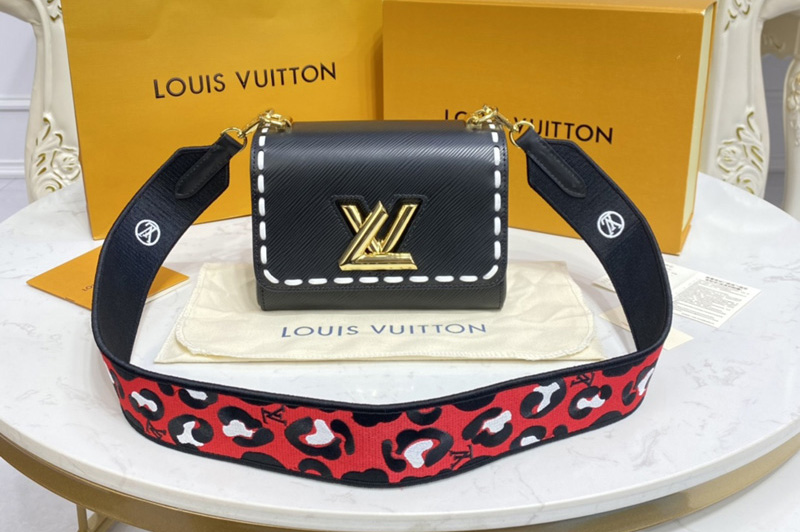 Louis Vuitton M58723 LV Twist PM Bag in Black Epi leather
