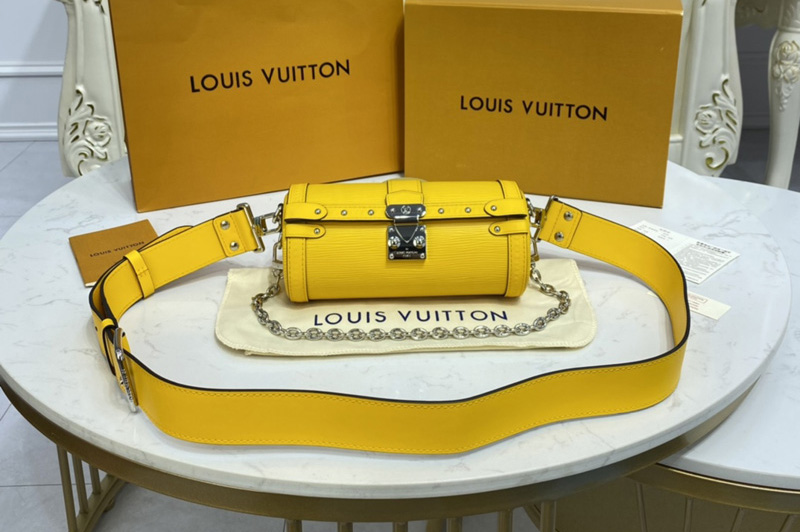 Louis Vuitton M58647 LV Papillon Trunk handbag in Yellow Epi leather