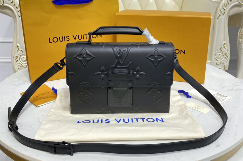 Louis Vuitton M58711 LV Ambassadeur PM Bag in Black cowhide leather