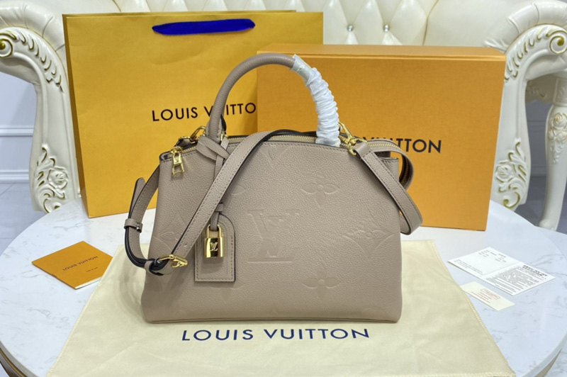 Louis Vuitton M58916 LV Petit Palais tote bag in Grey Monogram Empreinte Leather