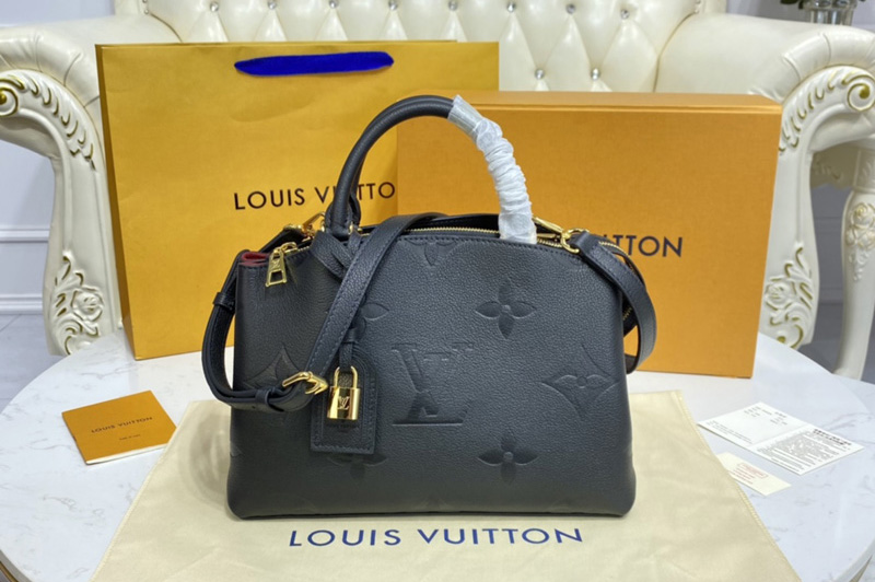 Louis Vuitton M58916 LV Petit Palais tote bag in Black Monogram Empreinte Leather