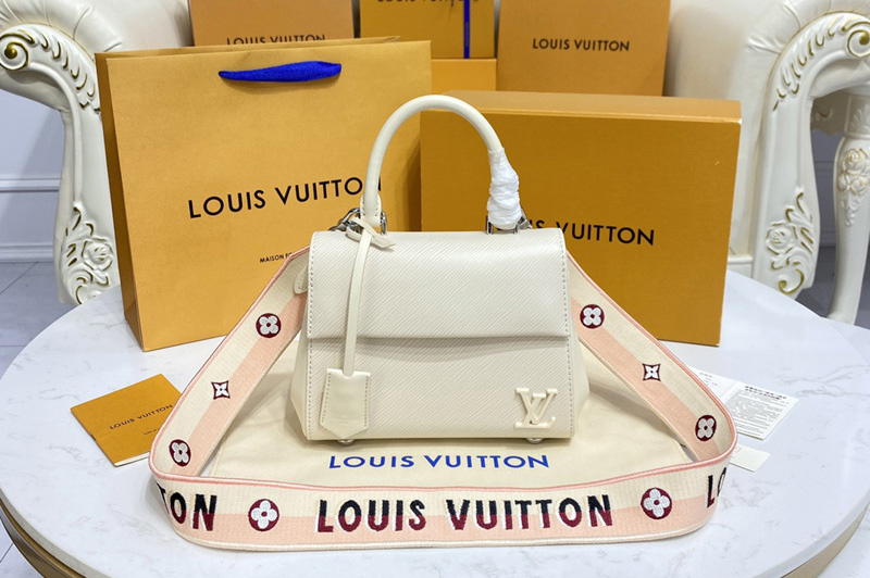 Louis Vuitton M58931 LV Cluny Mini handbag in White Epi leather
