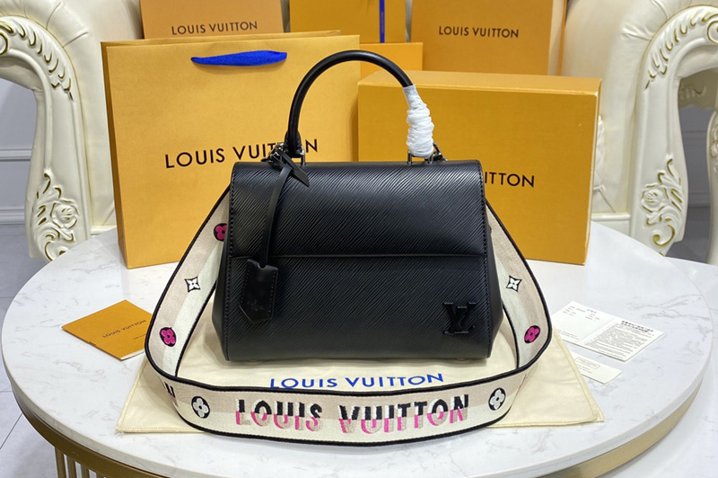 Louis Vuitton M59134 LV Cluny BB handbag in Black Epi leather