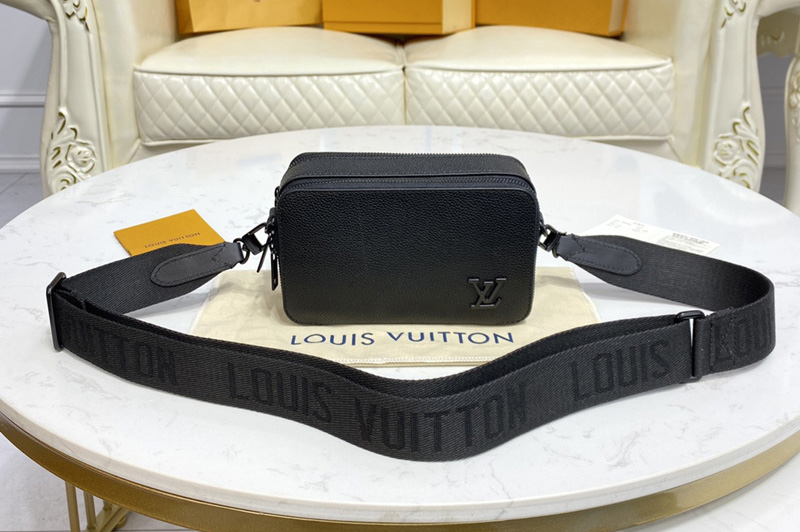 Louis Vuitton M59159 LV Alpha Wearable Wallet in Black Grained calf leather