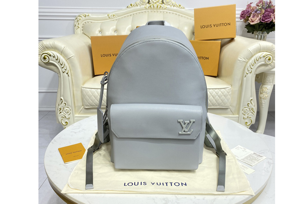 Louis Vuitton M59325 LV Aerogram Backpack in Gray Aerogram cowhide leather