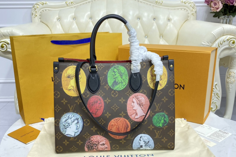 Louis Vuitton M59245 LV OnTheGo MM tote Bag in Monogram Cameo canvas