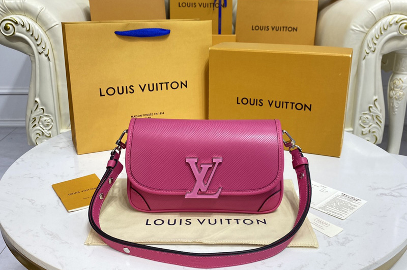 Louis Vuitton M59460 LV Buci crossbody Bag in Dragon Fruit Pink Epi leather