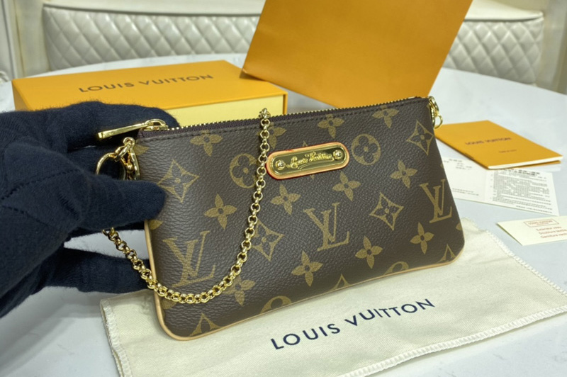 Louis Vuitton M60094 LV Pochette Milla MM Bag in Monogram Canvas