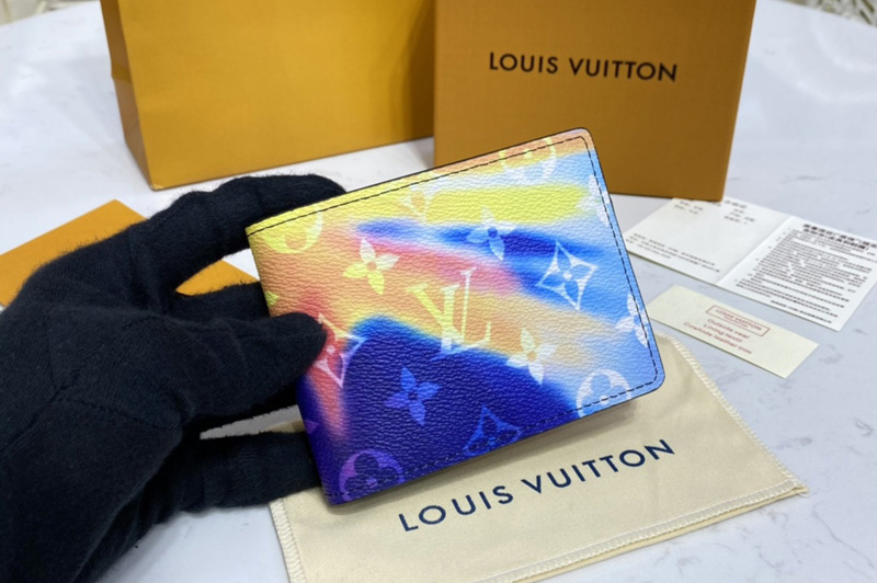 Louis Vuitton M80954 LV Multiple Wallet in Monogram Sunset coated canvas