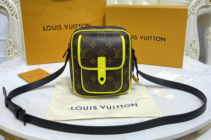 Louis Vuitton M69404 LV Christopher wearable wallet in Monogram Macassar coated canvas and yellow cowhide leather