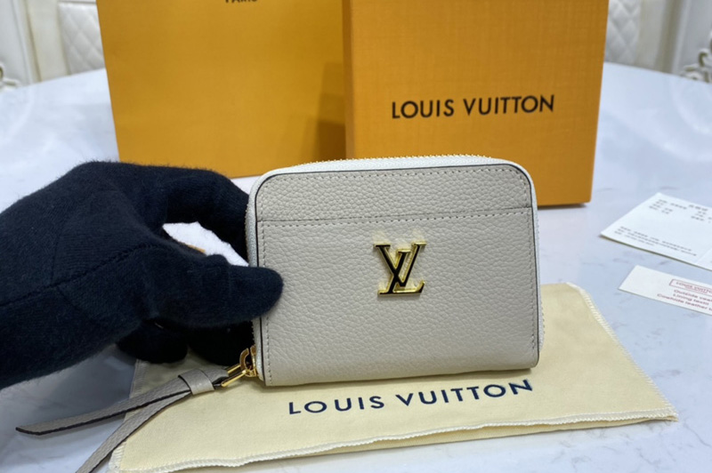 Louis Vuitton M80100 LV Zippy coin purse in Greige Calf leather