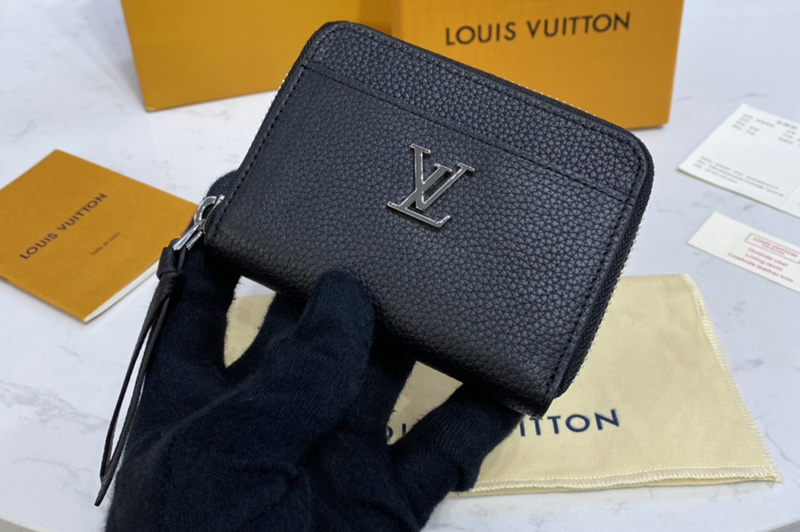 Louis Vuitton M80099 LV Zippy coin purse in Black Calf leather