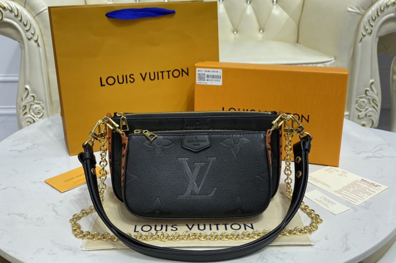Louis Vuitton M58520 LV Multi Pochette Accessoire in Black Monogram Empreinte leather