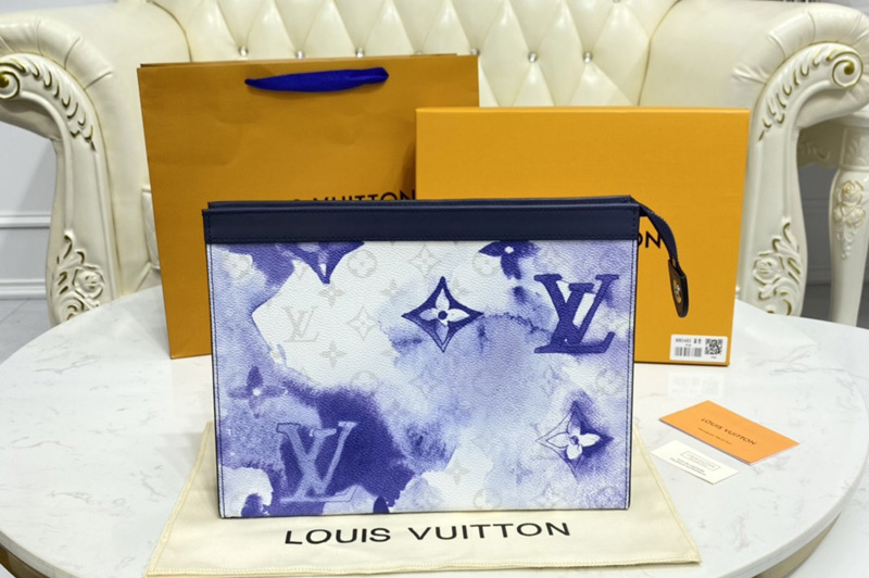 Louis Vuitton M80460 LV Pochette Voyage MM in Monogram Watercolor Multico coated canvas