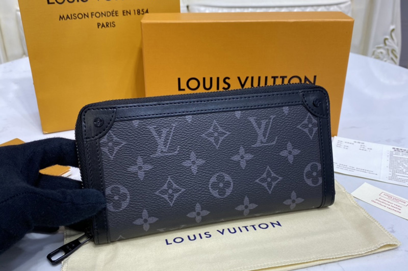 Louis Vuitton M80558 LV Zippy Wallet Trunk in Monogram Eclipse coated canvas