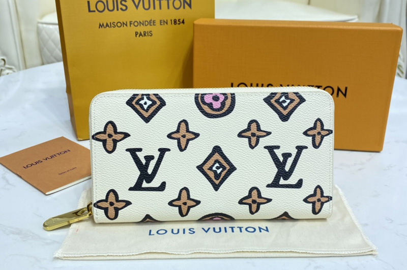 Louis Vuitton M80683 LV Zippy wallet in Crème Beige Monogram coated canvas