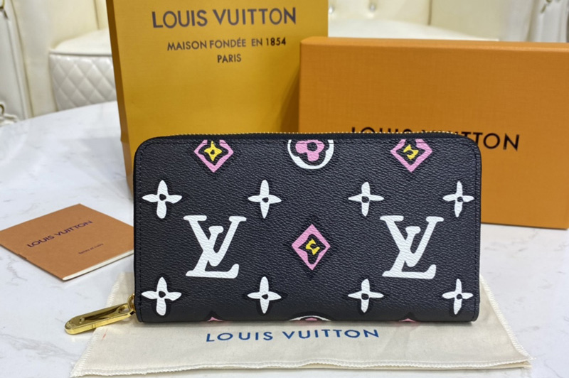 Louis Vuitton M80683 LV Zippy wallet in Black Monogram coated canvas