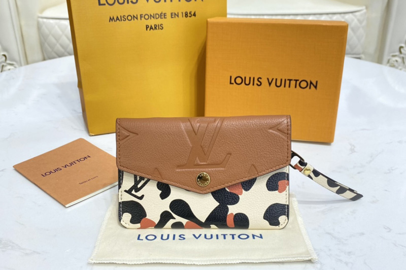 Louis Vuitton M80692 LV key pouch in Caramel Monogram Empreinte Leather
