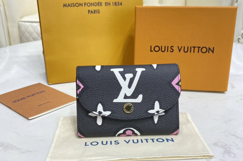 Louis Vuitton M80755 LV Rosalie coin purse in Black Monogram coated canvas