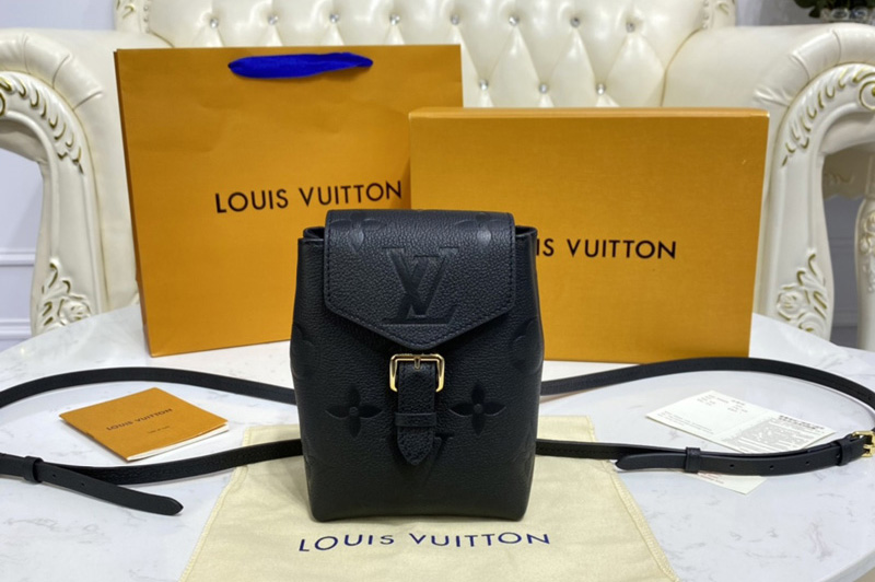 Louis Vuitton M45764 LV Tiny Backpack in Black Monogram Empreinte Leather