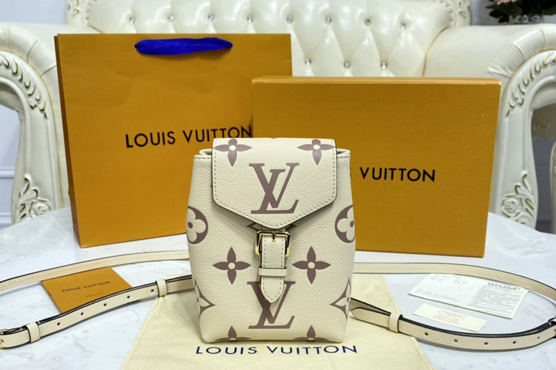 Louis Vuitton M45764 LV Tiny Backpack in Beige Monogram Empreinte Leather