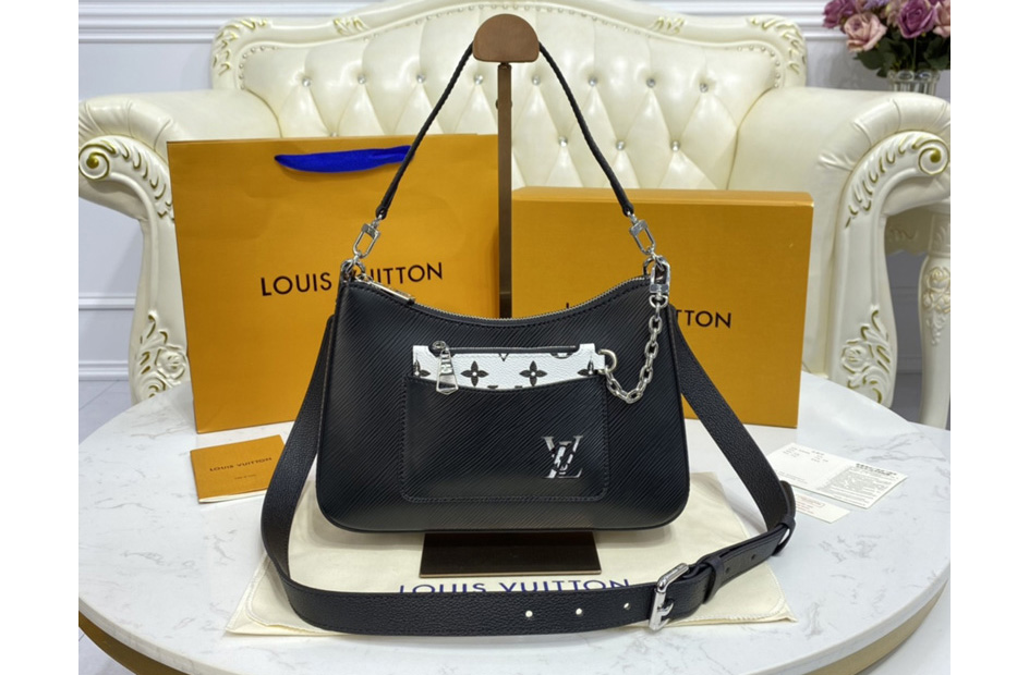 Louis Vuitton M80689 LV Marelle handbag in Black Epi Leather