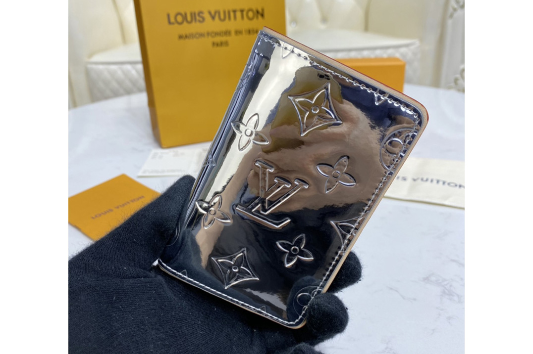 Louis Vuitton M80805 LV Slender Pocket Organizer Wallet in Monogram Mirror coated canvas