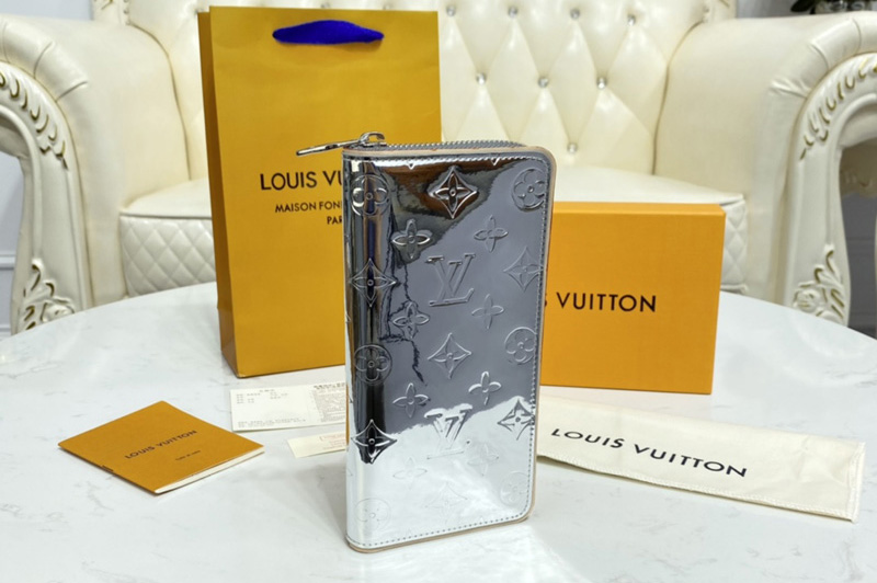 Louis Vuitton M80808 LV Zippy Wallet in Monogram Mirror coated canvas