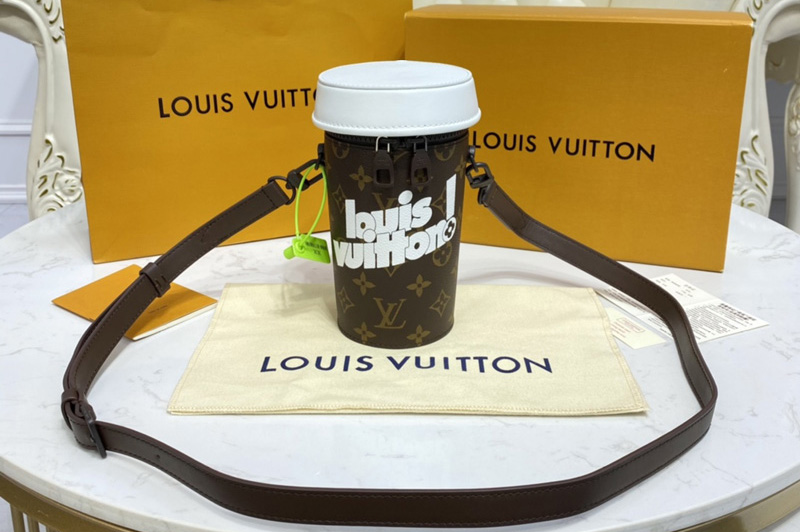 Louis Vuitton M80812 LV Coffee Cup pouch in Vintage Monogram coated canvas