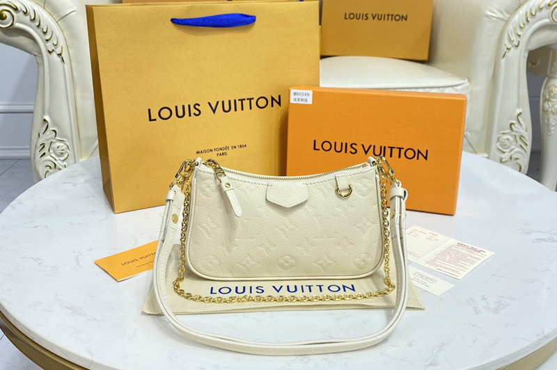 Louis Vuitton M81066 LV Easy Pouch On Strap bag in Creme White Monogram Empreinte leather