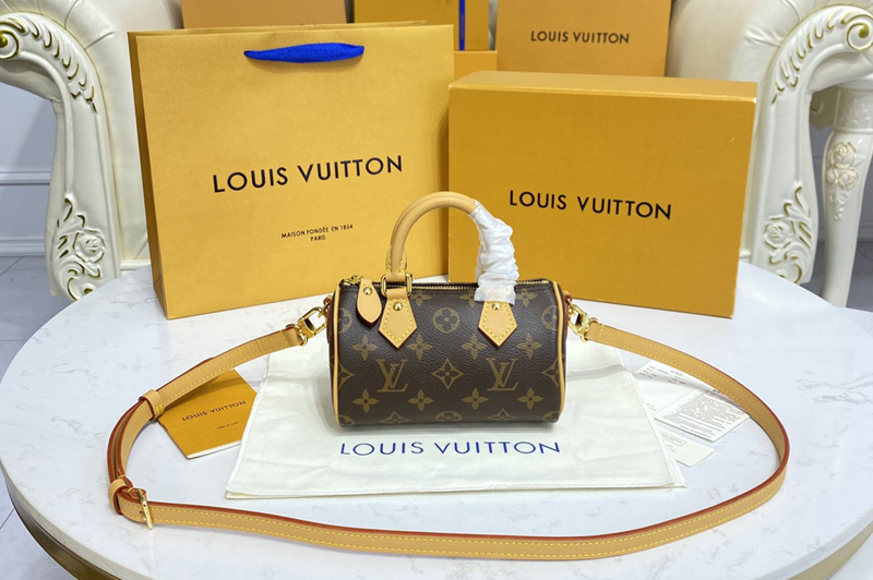 Louis Vuitton M81085 LV Nano Speedy Bag in Monogram canvas