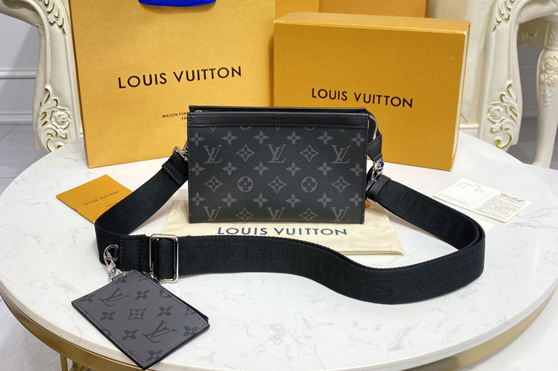 Louis Vuitton M81124 LV Gaston Wearable Wallet in Monogram Eclipse Reverse coated canvas