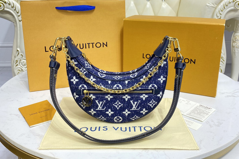 Louis Vuitton M81094 LV Loop Bag in Blue Monogram Denim