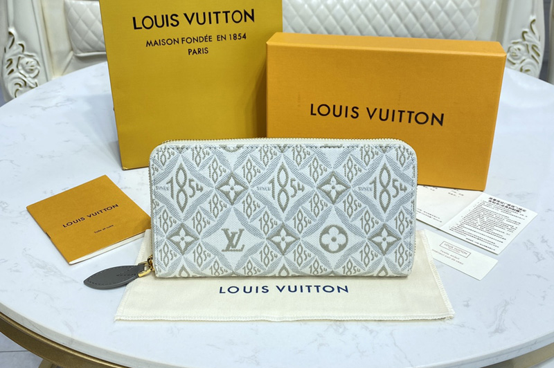 Louis Vuitton M81172 LV Zippy wallet in Beige/Blue Since 1854 jacquard canvas