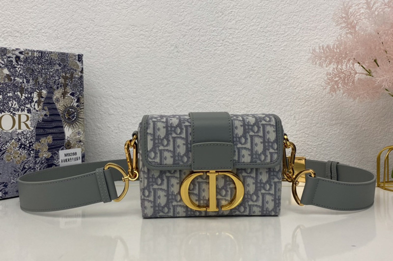 Christian Dior M9204 Dior 30 Montaigne Box bag in Gray Dior Oblique Jacquard