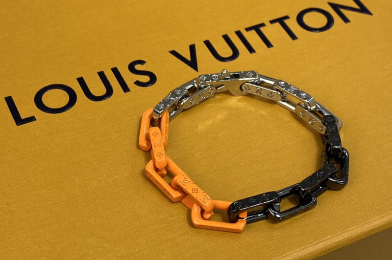 Louis Vuitton MP3143 LV Monogram Chain bracelet in Black Plexiglass ...