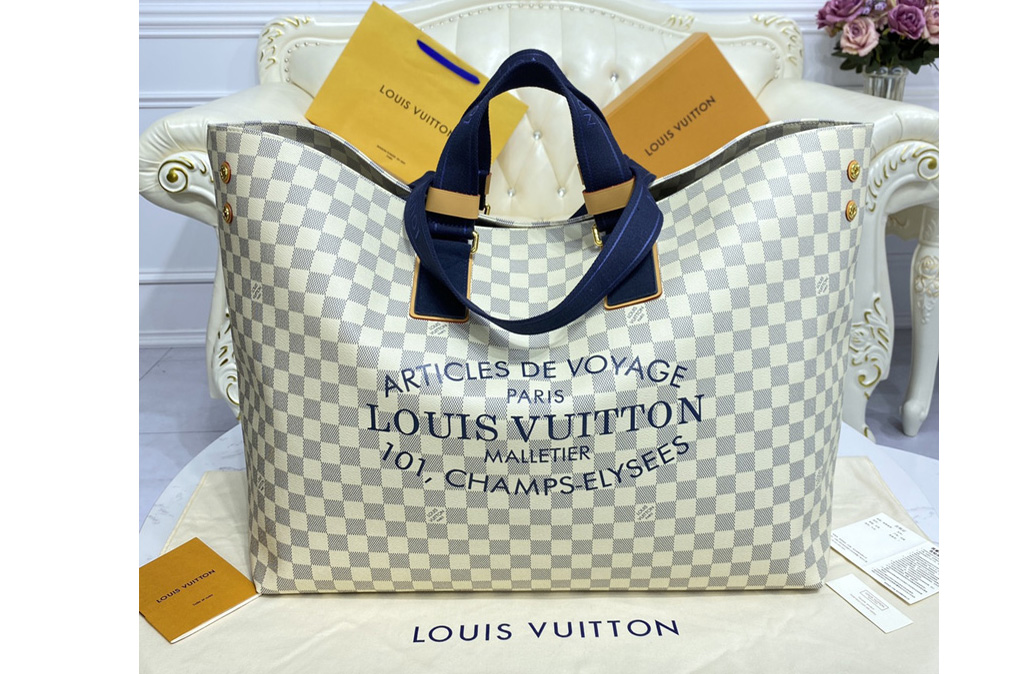 Louis Vuitton N41180 LV Cabas GM Tote Bag in Damier Azur canvas