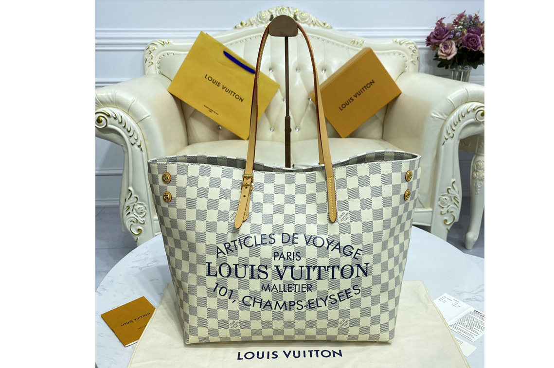 Louis Vuitton N41375 LV Cabas MM Tote Bag in Damier Azur canvas
