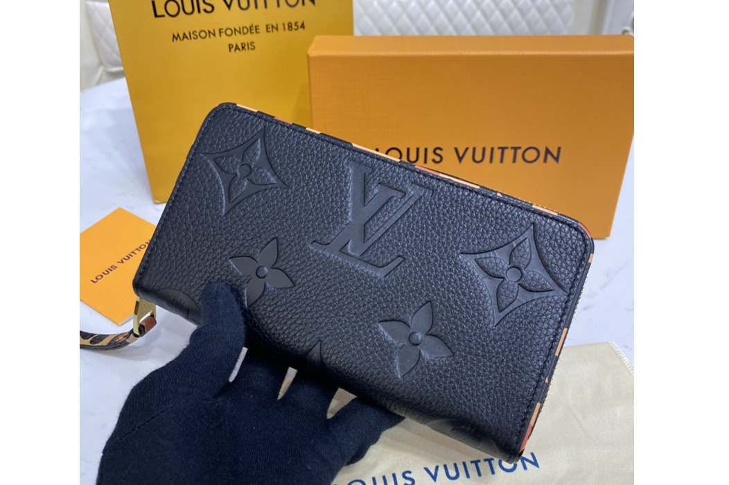 Louis Vuitton M80680 LV Zippy wallet in Black Monogram Empreinte leather