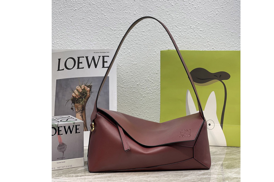 Loewe Puzzle Hobo bag in Brown nappa calfskin